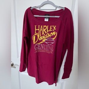 Harley Davidson Wide Neck Tunic Sweatshirt - XL